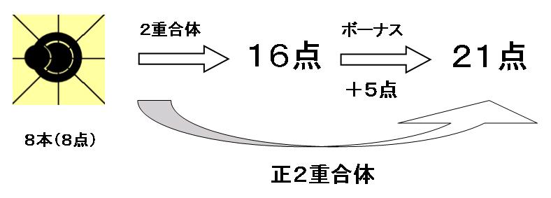 ユニオンキングの正２重合体の得点