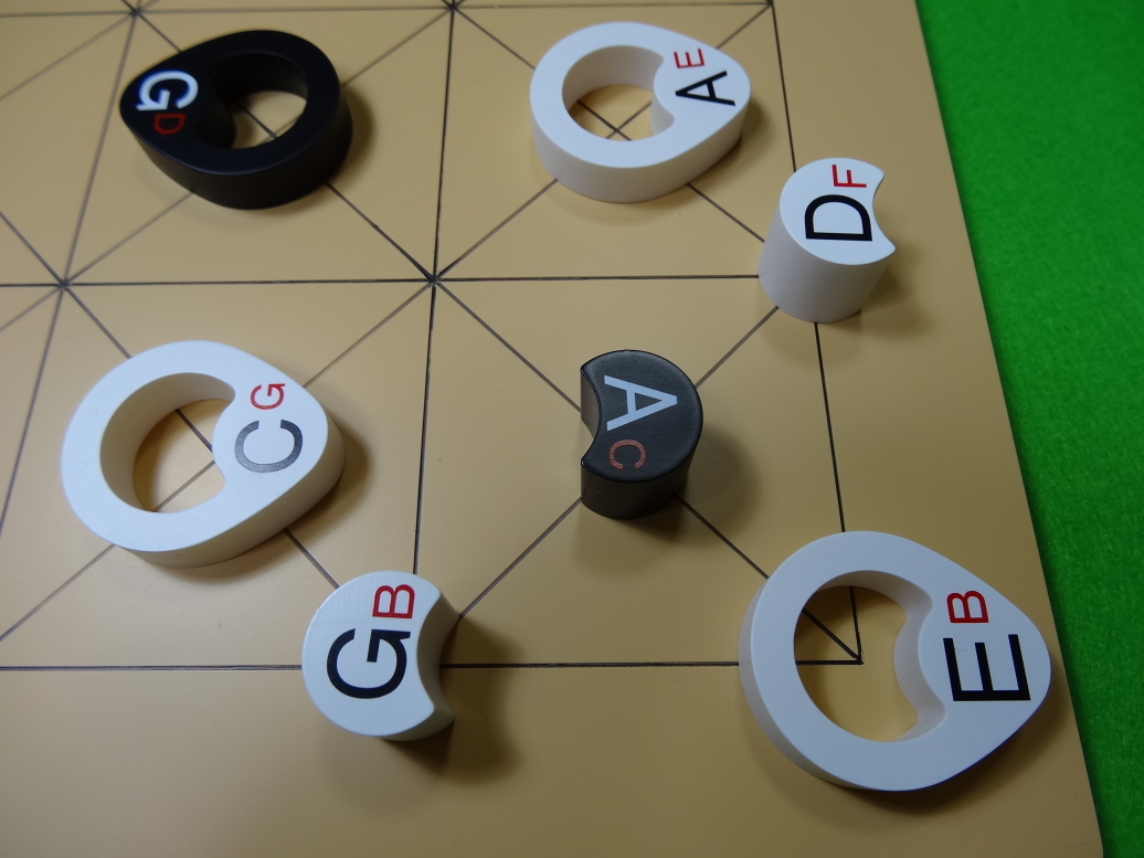 頭脳ゲーム&ボードゲーム「ユニオンマスター」の配置例